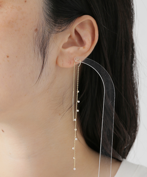 SLOBE IENA(スローブイエナ)の「theia/テイア パールチェーンピアス 81729E0026(ピアス(両耳用)・レディース・ゴールド・11)」の5枚目の写真