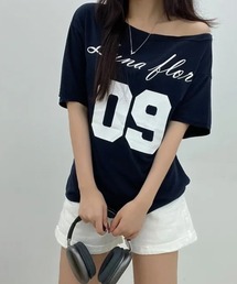 2WAY ボートネック オーバーフィット 半袖Tシャツ