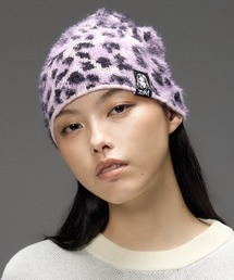 X-girl（エックスガール）の「LEOPARD SHAGGY JACQUARD BEANIE（ニットキャップ/ビーニー）」