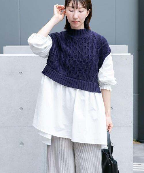 ITEMS URBANRESEARCH(アイテムズ アーバンリサーチ)の「ベストドッキングチュニック(シャツ/ブラウス・レディース・ホワイト/ライトブルー・FREE)」の21枚目の写真