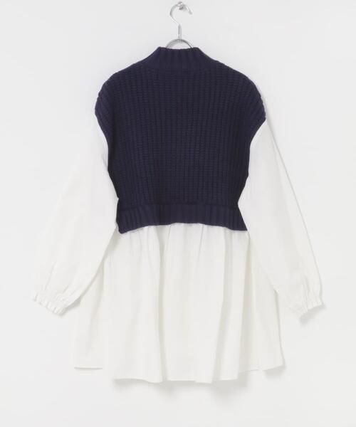 ITEMS URBANRESEARCH(アイテムズ アーバンリサーチ)の「ベストドッキングチュニック(シャツ/ブラウス・レディース・ホワイト/ライトブルー・FREE)」の5枚目の写真