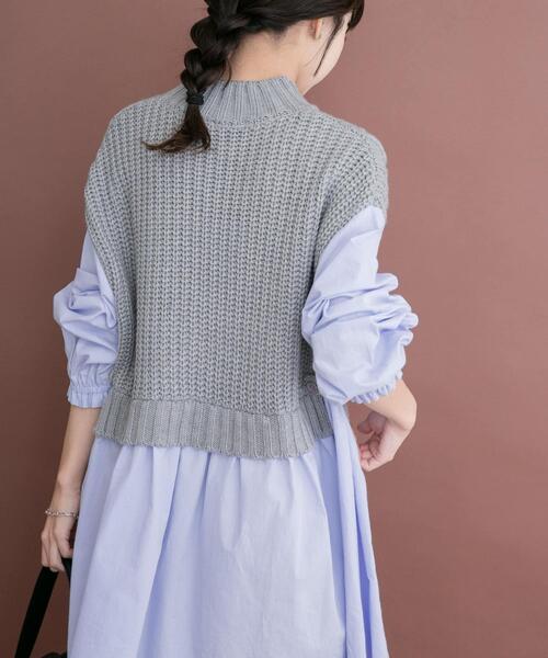 ITEMS URBANRESEARCH(アイテムズ アーバンリサーチ)の「ベストドッキングチュニック(シャツ/ブラウス・レディース・ホワイト/ライトブルー・FREE)」の8枚目の写真