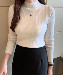 ハーフタートルネックニット