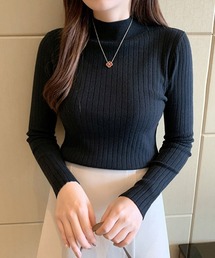 ハーフタートルネックニット
