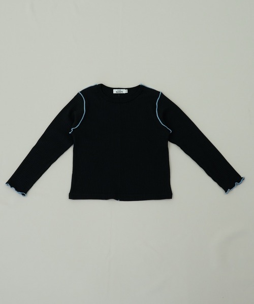 pairmanon（ペアマノン）の「【90-150cm】なみなみ配色メロー アソート長袖Tシャツ（Tシャツ/カットソー・キッズ・ブラウン系その他/ブラック/ブラウン/パープル/ブルー系その他/ピンク・110/120/130/140/100/90/150）」の22枚目の写真