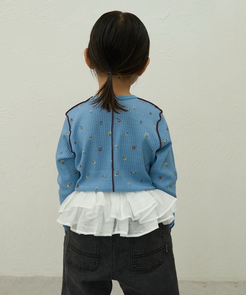 pairmanon（ペアマノン）の「【90-150cm】なみなみ配色メロー アソート長袖Tシャツ（Tシャツ/カットソー・キッズ・ブラウン系その他/ブラック/ブラウン/パープル/ブルー系その他/ピンク・110/120/130/140/100/90/150）」の10枚目の写真