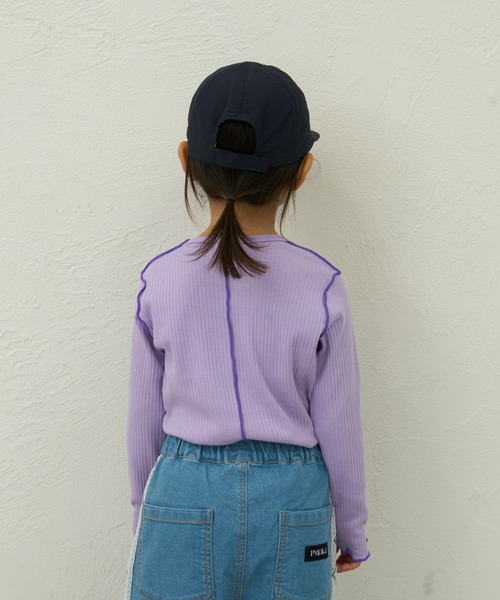 pairmanon（ペアマノン）の「【90-150cm】なみなみ配色メロー アソート長袖Tシャツ（Tシャツ/カットソー・キッズ・ブラウン系その他/ブラック/ブラウン/パープル/ブルー系その他/ピンク・110/120/130/140/100/90/150）」の13枚目の写真