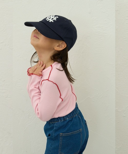 pairmanon（ペアマノン）の「【90-150cm】なみなみ配色メロー アソート長袖Tシャツ（Tシャツ/カットソー・キッズ・ブラウン系その他/ブラック/ブラウン/パープル/ブルー系その他/ピンク・110/120/130/140/100/90/150）」の15枚目の写真