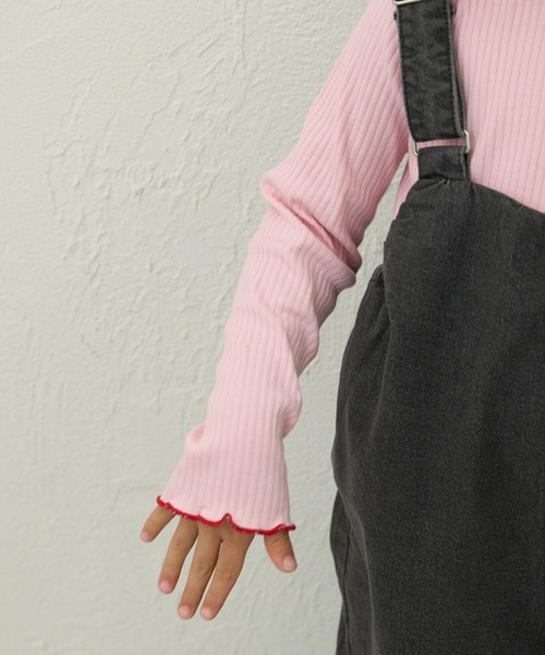 pairmanon（ペアマノン）の「【90-150cm】なみなみ配色メロー アソート長袖Tシャツ（Tシャツ/カットソー・キッズ・ブラウン系その他/ブラック/ブラウン/パープル/ブルー系その他/ピンク・110/120/130/140/100/90/150）」の21枚目の写真