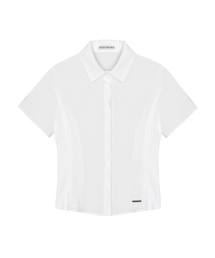SLIM HALF SHIRTS TOP_IVORY