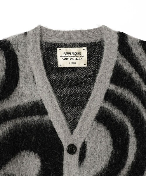 FUTURE ARCHIVE（フューチャーアーカイブ）の「FUTURE ARCHIVE / MARBLE MOHAIR CARDIGAN（ニット/セーター・メンズ・ブルー/グレー・MEDIUM/SMALL）」の4枚目の写真