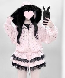 OLIVE des OLIVE（オリーブデオリーブ）の「ファー付きティアードパーカー（パーカー）」