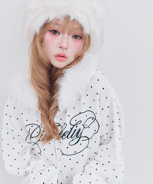 OLIVE des OLIVE(オリーブデオリーブ)の「ファー付きティアードパーカー(パーカー・レディース・ブラック/ブラウン/オフホワイト/ピンク/トップグレー/ピンク系その他・FREE)」の20枚目の写真