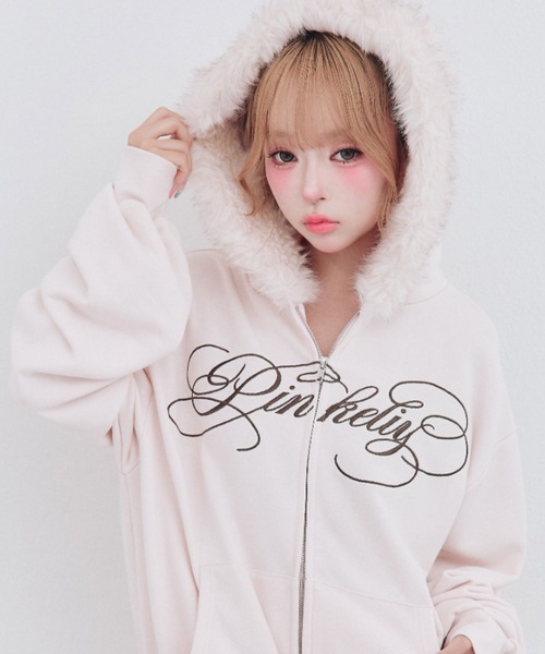 OLIVE des OLIVE(オリーブデオリーブ)の「ファー付きティアードパーカー(パーカー・レディース・ブラック/ブラウン/オフホワイト/ピンク/トップグレー/ピンク系その他・FREE)」の16枚目の写真