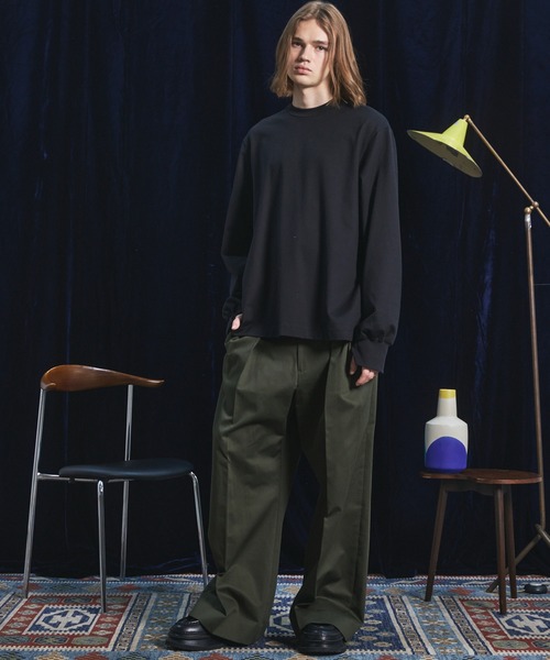 MAISON SPECIAL(メゾンスペシャル)の「《UNISEX》Gentle Heavy-weight Single Jersey Prime-Over Long-sleeved T-shirt/ジェントルヘビーオンス天竺プライムオーバーロングスリーブTシャツ【MAISON SPECIAL/メゾンスペシャル】(Tシャツ/カットソー・メンズ・チャコールグレー/ブラック/ピンク/ホワイト・2/1/0)」の9枚目の写真