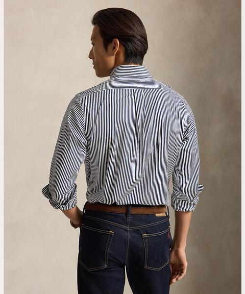 POLO RALPH LAUREN(ポロ ラルフ ローレン)の「クラシック フィット ストライプド ポプリン シャツ(シャツ/ブラウス・メンズ・ネイビー系1・L/M/S/XS)」の6枚目の写真