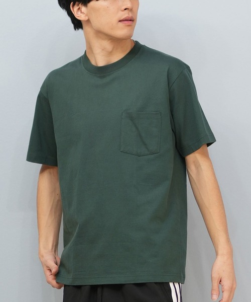 HANES(ヘインズ)の「HANES/ヘインズ (ポケット付き.ver)BEEFY-T 半袖Tシャツ パックTEE コットン100% H5190(Tシャツ/カットソー・メンズ・ブルー/エメラルド/イエロー/グリーン/カーキ/レッド/パープル/ダークグレー・XL/L/M/S)」の4枚目の写真