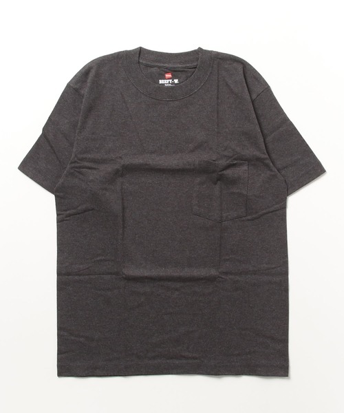 HANES(ヘインズ)の「HANES/ヘインズ (ポケット付き.ver)BEEFY-T 半袖Tシャツ パックTEE コットン100% H5190(Tシャツ/カットソー・メンズ・ブルー/エメラルド/イエロー/グリーン/カーキ/レッド/パープル/ダークグレー・XL/L/M/S)」の2枚目の写真