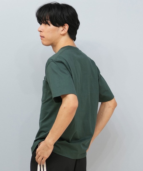 HANES(ヘインズ)の「HANES/ヘインズ (ポケット付き.ver)BEEFY-T 半袖Tシャツ パックTEE コットン100% H5190(Tシャツ/カットソー・メンズ・ブルー/エメラルド/イエロー/グリーン/カーキ/レッド/パープル/ダークグレー・XL/L/M/S)」の10枚目の写真