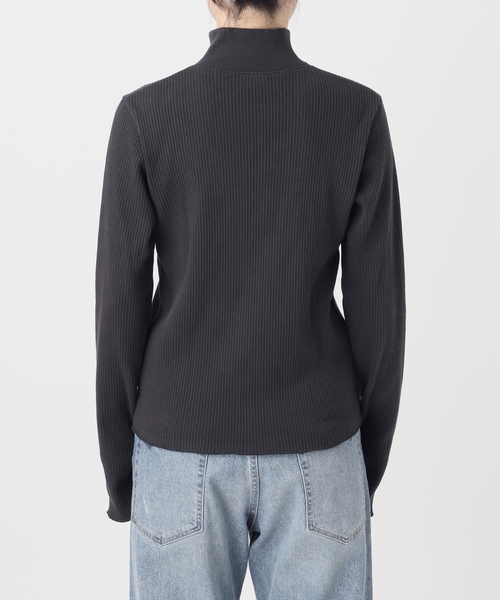 FRAMeWORK(フレームワーク)の「Healthknit/ヘルスニット アーミーリブ ハーフジップ(Tシャツ/カットソー・レディース・アイボリー/スミクロ・FREE)」の15枚目の写真