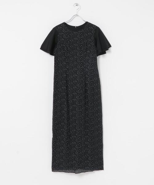 URBAN RESEARCH ROSSO WOMEN(アーバンリサーチ ロッソ)の「kaene パイピングスリーブラメドビードレス(ワンピース・レディース・ブラック/モカ・36)」の9枚目の写真