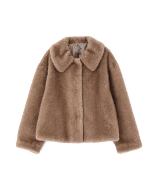 NATURAL BEAUTY BASIC(ナチュラルビューティーベーシック)の「エコファーステンカラーブルゾン(ブルゾン・レディース・ダークブラウン/ブラウン・FREE)」の3枚目の写真
