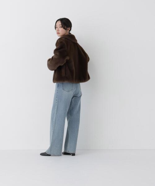 NATURAL BEAUTY BASIC(ナチュラルビューティーベーシック)の「エコファーステンカラーブルゾン(ブルゾン・レディース・ダークブラウン/ブラウン・FREE)」の14枚目の写真