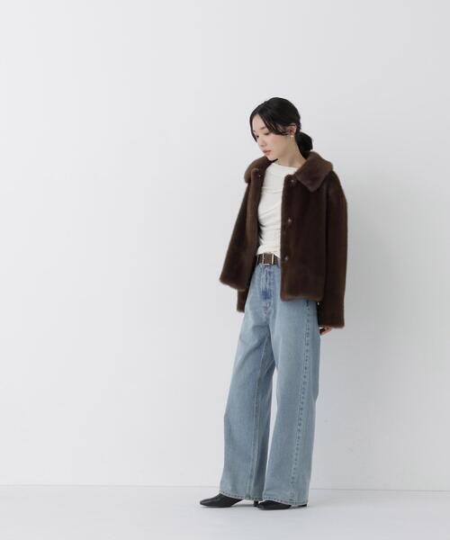 NATURAL BEAUTY BASIC(ナチュラルビューティーベーシック)の「エコファーステンカラーブルゾン(ブルゾン・レディース・ダークブラウン/ブラウン・FREE)」の18枚目の写真