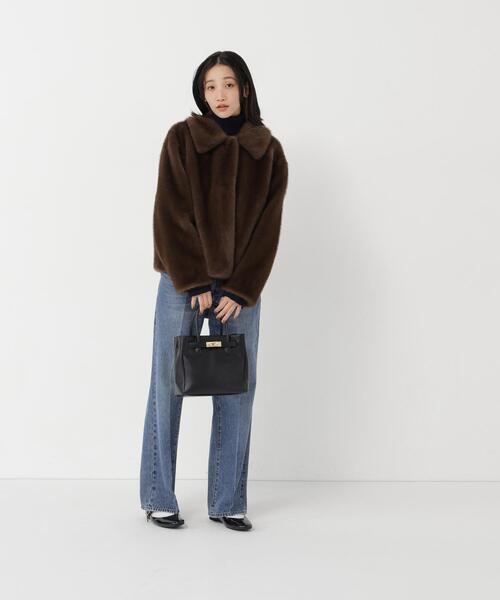 NATURAL BEAUTY BASIC(ナチュラルビューティーベーシック)の「エコファーステンカラーブルゾン(ブルゾン・レディース・ダークブラウン/ブラウン・FREE)」の20枚目の写真