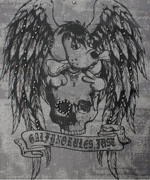 GALFY（ガルフィー）の「『GALFY/ガルフィー』あの頃の兄ちゃん SKULL TEE【Z】（Tシャツ/カットソー・レディース・グレー/ブラック/ホワイト・XL/L）」の6枚目の写真