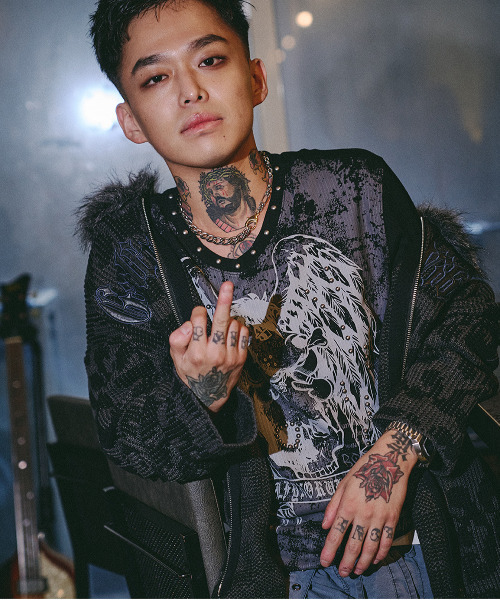 GALFY（ガルフィー）の「『GALFY/ガルフィー』あの頃の兄ちゃん SKULL TEE【Z】（Tシャツ/カットソー・レディース・グレー/ブラック/ホワイト・XL/L）」の22枚目の写真