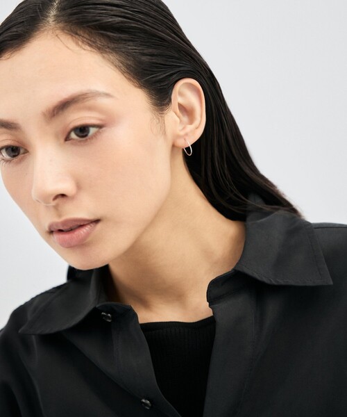 Jouete(ジュエッテ)の「フープピアス カットライン size/S(ピアス(両耳用)・レディース・シルバー・FREE)」の4枚目の写真