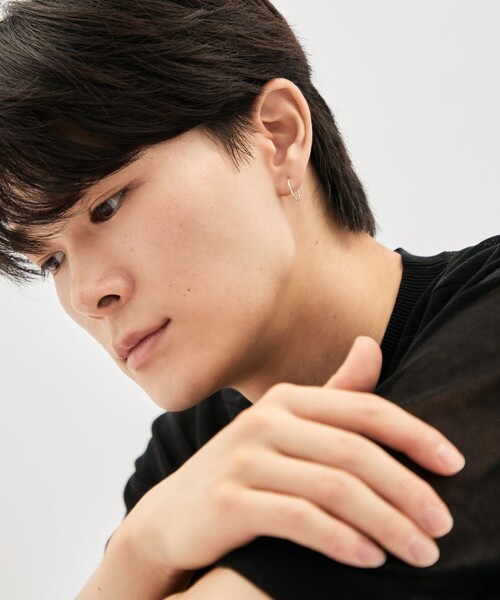 Jouete(ジュエッテ)の「フープピアス カットライン size/S(ピアス(両耳用)・レディース・シルバー・FREE)」の7枚目の写真