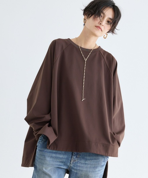 BARNYARDSTORM(バンヤードストーム)の「BARNYARDSTORM / ハイテンションフレアプルオーバー<セットアップ対応>(Tシャツ/カットソー・レディース・ブラウン/ホワイト/ブラック・FREE)」の3枚目の写真