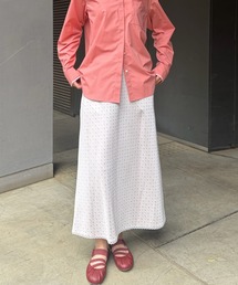 フローラルジャカード ミディスカート / Floral Jacquard Midi Skirt