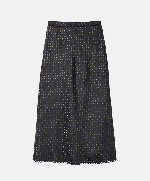 LE CIEL BLEU(ルシェルブルー)の「フローラルジャカード ミディスカート / Floral Jacquard Midi Skirt(スカート・レディース・ライトピンク/ブラック・36/38/34)」の6枚目の写真