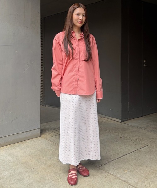 LE CIEL BLEU(ルシェルブルー)の「フローラルジャカード ミディスカート / Floral Jacquard Midi Skirt(スカート・レディース・ライトピンク/ブラック・36/38/34)」の9枚目の写真