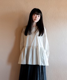 フクロウと三拍子のブーケ“長袖ブラウス”