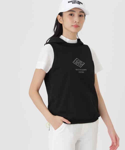 MASTER BUNNY EDITION(マスターバニーエディション)の「鹿の子編みプルオーバーフーディニットベスト (WOMENS)(ニット/セーター・レディース・ホワイト/ブラック/ブラウン・LARGE/MEDIUM/SMALL)」の1枚目の写真