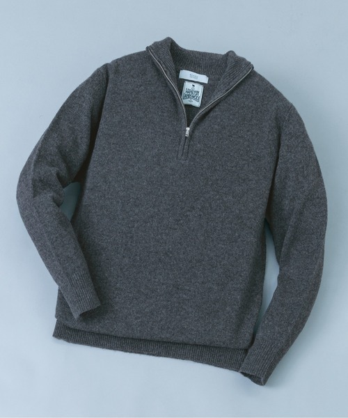 URBAN RESEARCH ROSSO MEN(アーバンリサーチロッソメン)の「『XLサイズあり』ハミルトンラムズウールハーフジップニット(ニット/セーター・メンズ・ブラウン/ブラック/グレー/チャコールグレー/ベージュ系その他・LARGE/X-LARGE/MEDIUM)」の3枚目の写真