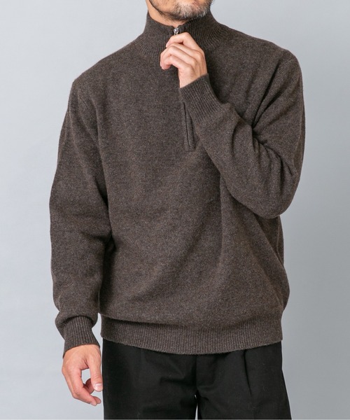 URBAN RESEARCH ROSSO MEN(アーバンリサーチロッソメン)の「『XLサイズあり』ハミルトンラムズウールハーフジップニット(ニット/セーター・メンズ・ブラウン/ブラック/グレー/チャコールグレー/ベージュ系その他・LARGE/X-LARGE/MEDIUM)」の21枚目の写真