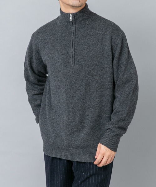 URBAN RESEARCH ROSSO MEN(アーバンリサーチロッソメン)の「『XLサイズあり』ハミルトンラムズウールハーフジップニット(ニット/セーター・メンズ・ブラウン/ブラック/グレー/チャコールグレー/ベージュ系その他・LARGE/X-LARGE/MEDIUM)」の9枚目の写真