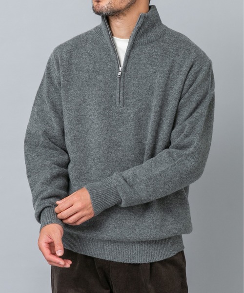 URBAN RESEARCH ROSSO MEN(アーバンリサーチロッソメン)の「『XLサイズあり』ハミルトンラムズウールハーフジップニット(ニット/セーター・メンズ・ブラウン/ブラック/グレー/チャコールグレー/ベージュ系その他・LARGE/X-LARGE/MEDIUM)」の14枚目の写真