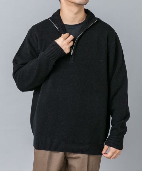 URBAN RESEARCH ROSSO MEN(アーバンリサーチロッソメン)の「『XLサイズあり』ハミルトンラムズウールハーフジップニット(ニット/セーター・メンズ・ブラウン/ブラック/グレー/チャコールグレー/ベージュ系その他・LARGE/X-LARGE/MEDIUM)」の6枚目の写真