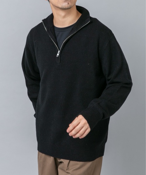 URBAN RESEARCH ROSSO MEN(アーバンリサーチロッソメン)の「『XLサイズあり』ハミルトンラムズウールハーフジップニット(ニット/セーター・メンズ・ブラウン/ブラック/グレー/チャコールグレー/ベージュ系その他・LARGE/X-LARGE/MEDIUM)」の7枚目の写真