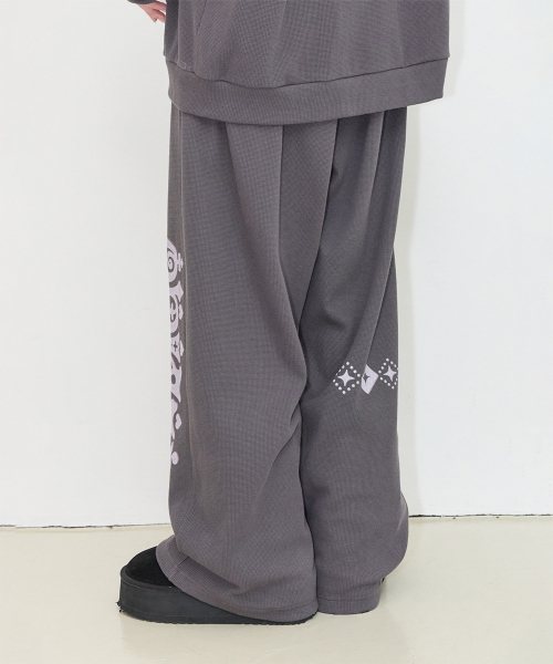 ILLIGO(イリゴ)の「オーナメントワッフルパンツチャコール(スウェットパンツ・レディース・その他・SMALL/MEDIUM)」の3枚目の写真