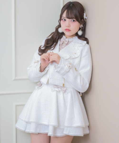 ROJITA（ロジータ）の「ダブルフレアラメツイードスカパン（スカート・レディース・ホワイト/ピンク/ブラック・FREE）」の20枚目の写真