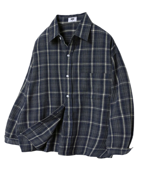 HUKE(ヒューク)の「ヴィンテージステディチェックシャツ(ヴィンテージブルー)(シャツ/ブラウス・メンズ・その他・MEDIUM/LARGE)」の1枚目の写真