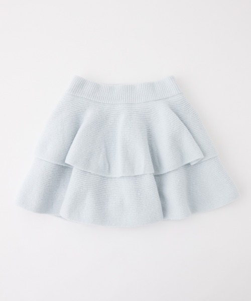 one after another NICE CLAUP(ワンアフターアナザーナイスクラップ)の「ニットミニスカート(スカート・レディース・イエロー/ブラウン/杢グレー/ミント/ブラック/オフホワイト/ピンク/サックスブルー・FREE)」の6枚目の写真