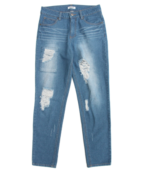 ANAP(アナップ)の「クラッシュデニム(デニムパンツ・レディース・ライトブルー/ブルー/ホワイト・LARGE/SMALL/MEDIUM)」の8枚目の写真